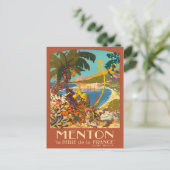 Carte Postale Voyage millésime Menton France (Debout devant)