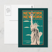 Carte Postale VOYAGE-NY, NY Liberty (Devant / Derrière)