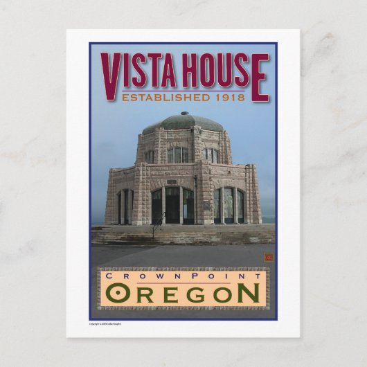 Carte Postale VOYAGE-Oregon-Vista - Maison- (Devant)