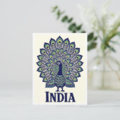 Carte Postale Voyage Paon Inde (Debout devant)