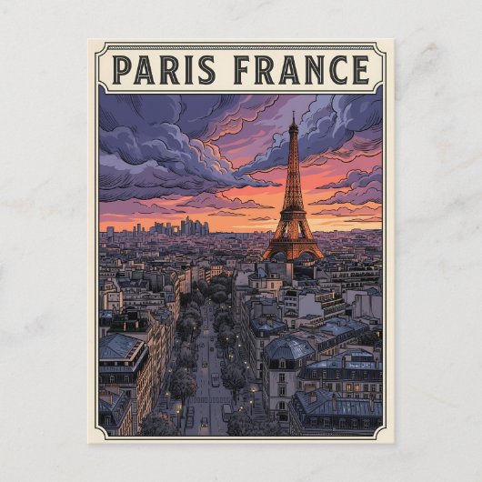 Carte Postale Voyage Paris France (Devant)