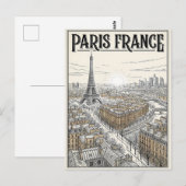 Carte Postale Voyage Paris France (Devant / Derrière)