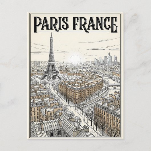 Carte Postale Voyage Paris France (Devant)