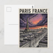 Carte Postale Voyage Paris France (Devant / Derrière)