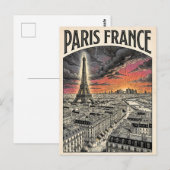 Carte Postale Voyage Paris France (Devant / Derrière)
