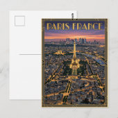 Carte Postale Voyage Paris France (Devant / Derrière)