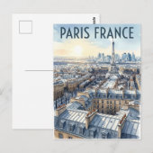 Carte Postale Voyage Paris France (Devant / Derrière)