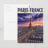 Carte Postale Voyage Paris France (Devant / Derrière)