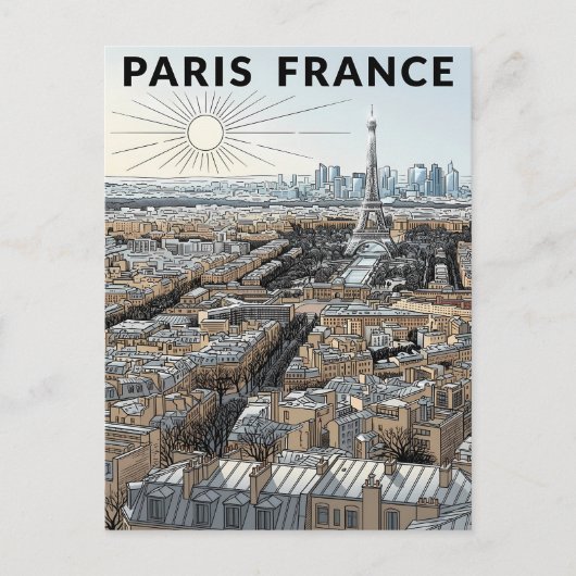 Carte Postale Voyage Paris France (Devant)