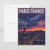 Carte Postale Voyage Paris France (Devant / Derrière)