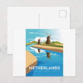 Carte Postale Voyage Pays-Bas (Devant / Derrière)