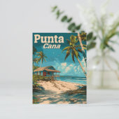 Carte Postale Voyage Punta Cana Vintage (Debout devant)