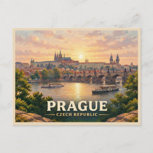 Carte Postale voyage république tchèque prague