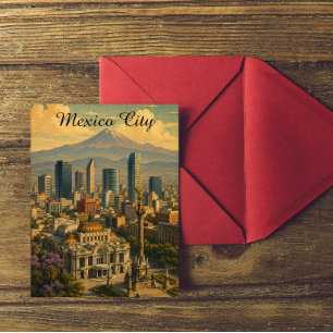 Carte Postale Voyage rétro à Mexico City CDMX