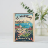 Carte Postale Voyage Rétro à St. Augustine Floride (Debout devant)