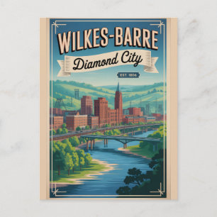 Carte Postale Voyage Rétro à Wilkes-Barre Pennsylvanie