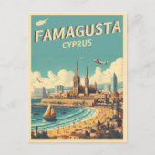 Carte Postale Voyage Rétro Famagusta Beach Chypre cadeaux (Devant)