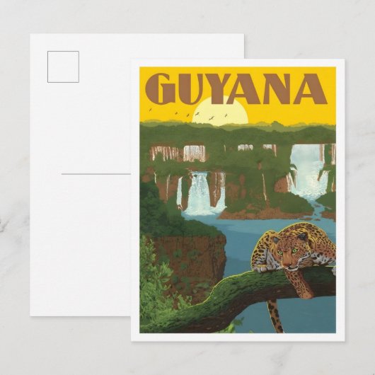 Carte Postale Voyage Rétro Guyana (Devant / Derrière)