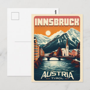 Carte Postale Voyage rétro Innsbruck Tyrol - Cadeaux des Alpes a