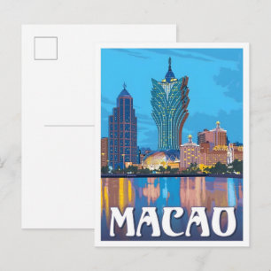 Carte Postale Voyage Rétro Macao