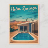 Carte Postale Voyage Rétro Palm Springs Californie Paysage (Devant)