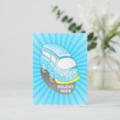 Carte Postale Voyage routier Blue Van (Debout devant)