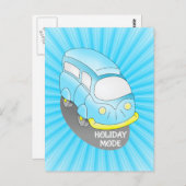 Carte Postale Voyage routier Blue Van (Devant / Derrière)