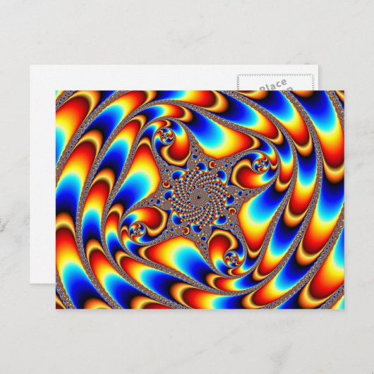 Carte Postale Voyage spatial - Fractal (Devant / Derrière)