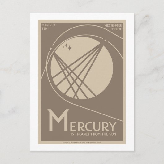 Carte postale Voyage spatial - Mercury (Devant)