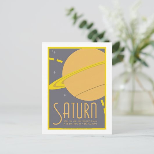 Carte postale Voyage spatial - Saturne (Debout devant)