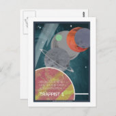 Carte postale Voyage spatial - Trappist 1 (Devant / Derrière)