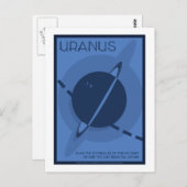 Carte postale Voyage spatial - Uranus (Devant / Derrière)