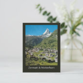 Carte Postale Voyage suisse rétro Zermatt et Mont Matterhorn (Debout devant)