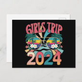 Carte Postale Voyage super pour filles 2024 Week-end Summer Beac (Devant / Derrière)
