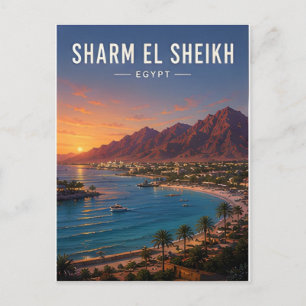 Carte Postale Voyage sur la côte de la mer Rouge à Sharm El Shei