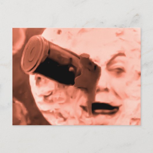 Carte Postale Voyage sur la Lune (Rose Sepia) (Devant)