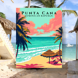 Carte Postale Voyage sur la plage de Punta Cana en République do