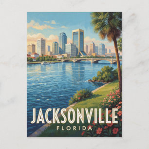Carte Postale Voyage sur la rivière de Jacksonville en Floride