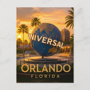 Carte Postale Voyage sur le globe du parc à thème d'Orlando Flor