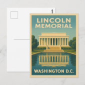 Carte Postale Voyage sur mesure Lincoln Memorial Washington DC (Devant / Derrière)