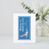 Carte Postale Voyage sur Rhode Island - USA Road Sign (Debout devant)