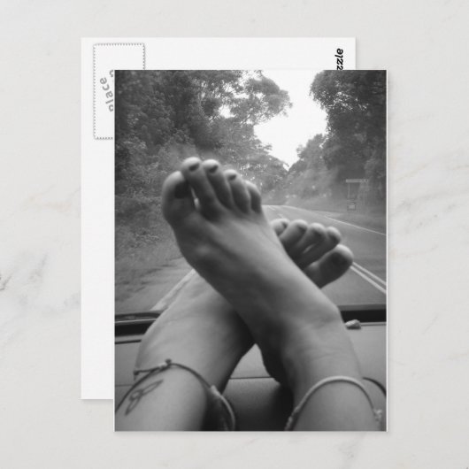 Carte Postale Voyage sur route (Devant / Derrière)