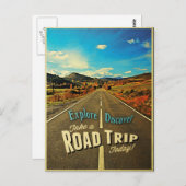 Carte Postale Voyage sur route (Devant / Derrière)