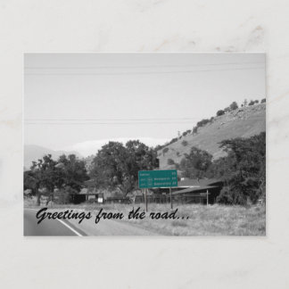 Carte Postale Voyage sur route