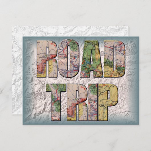 Carte Postale Voyage sur route (Devant / Derrière)