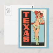 Carte postale voyage Texas vintage (Devant / Derrière)