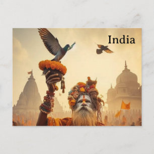 Carte Postale Voyage Tourisme Indien Antique Ajout