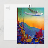 Carte Postale Voyage transpacifique vintage (Devant / Derrière)