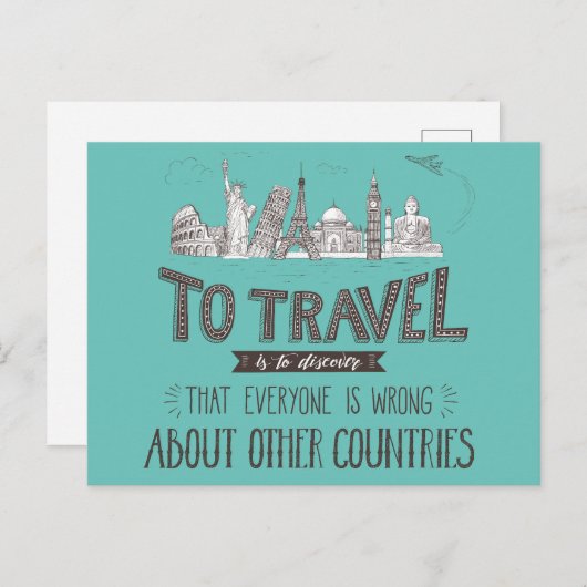 Carte postale voyage unique (Devant / Derrière)