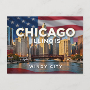 Carte Postale Voyage urbain à Chicago Illinois